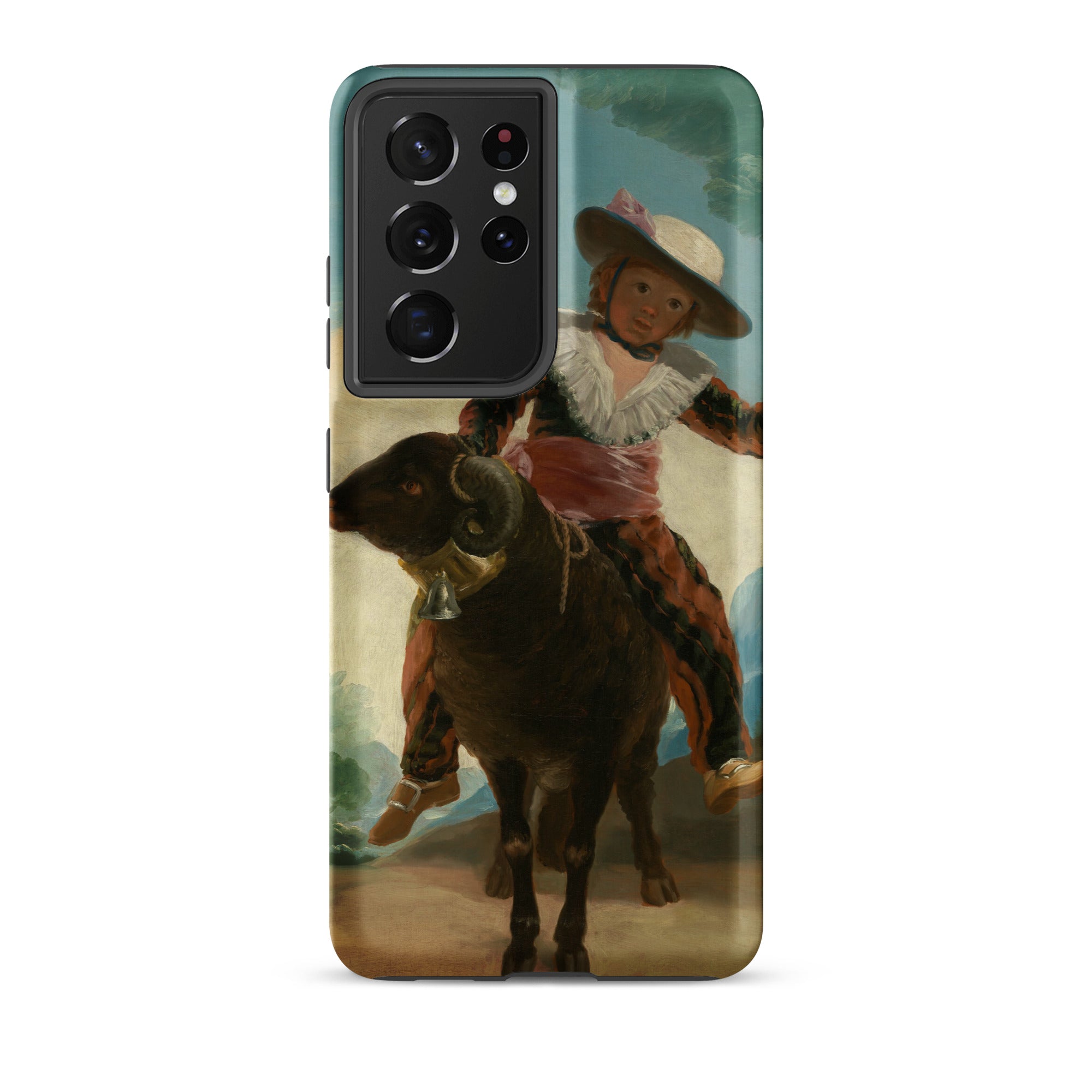 Boy on a Ram Francisco Goya Samsung Case, Galaxy S21 Ultra / Matte, Smartphone Case Classic Painting Child Ram