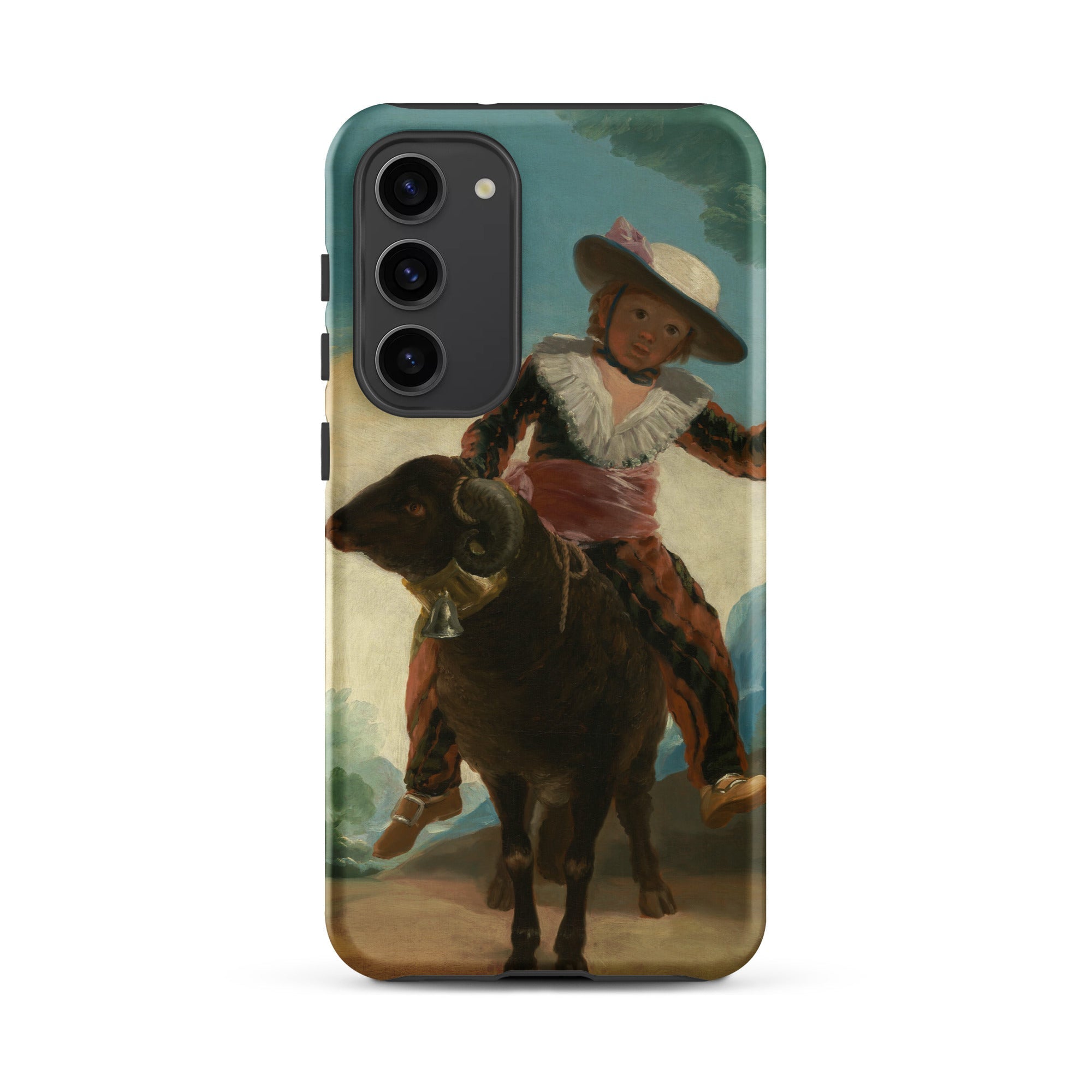 Boy on a Ram Francisco Goya Samsung Case, Galaxy S23 Plus / Matte, Smartphone Case Painting Child Ram