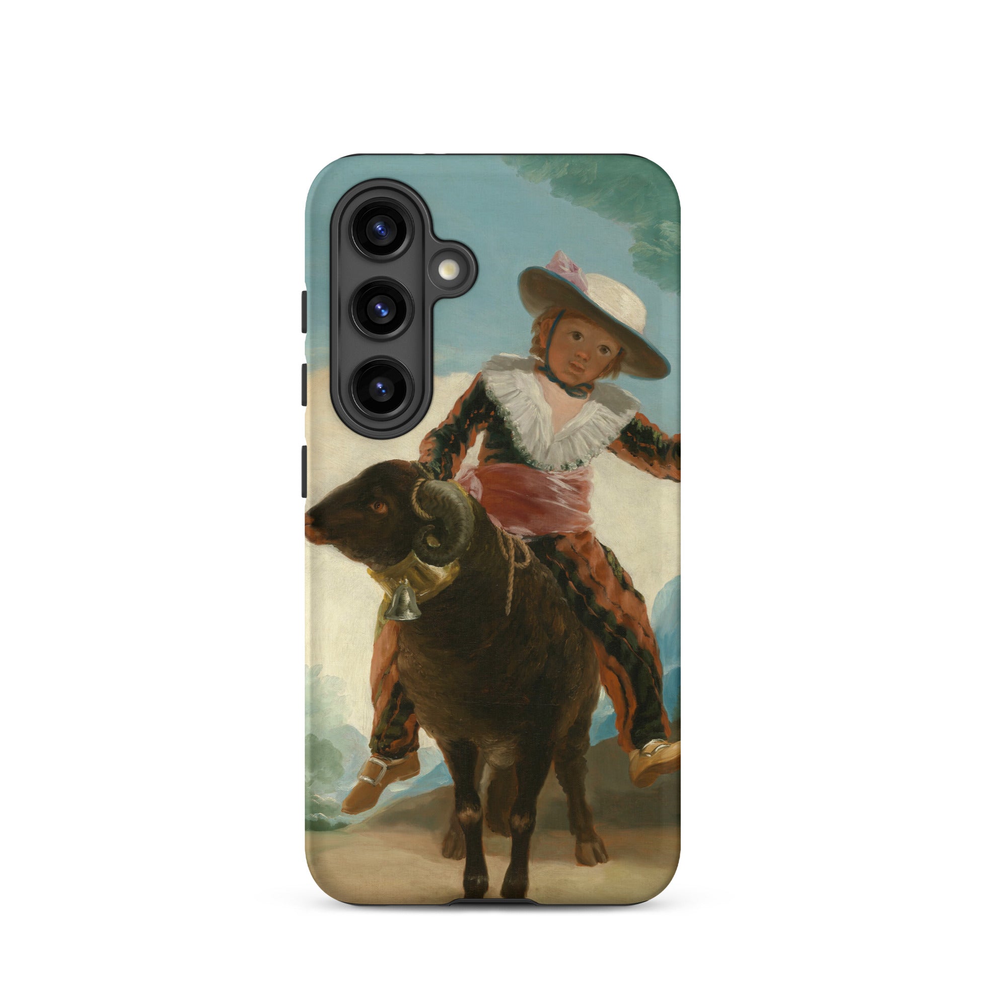 Boy on a Ram Francisco Goya Samsung Case, Galaxy S24 / Matte, Phone Case Painting Child Ram