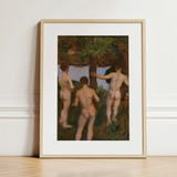 Boys on the Beach - Károly Ferenczy Fine Art Print / Canvas, 12x16’’ / 31x41cm / Natural Frame / Matboard, Posters Prints & Visual Artwork,