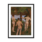 Boys on the Beach - Károly Ferenczy Fine Art Print, Framed Painting Three Nude Men Landscape