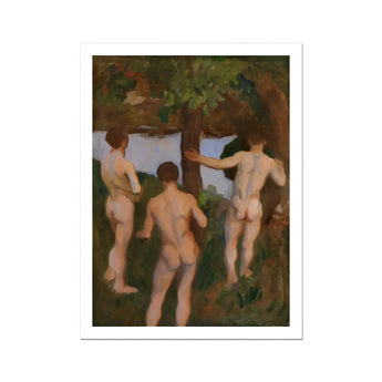 Boys on the Beach - Károly Ferenczy Fine Art Print, Nude Male Figures Landscape