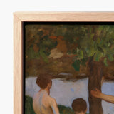 Boys on the Beach - Károly Ferenczy Fine Art Print / Canvas Light Wood-framed Classical Oil Painting Figures, Mythic Punctuation, Silent,