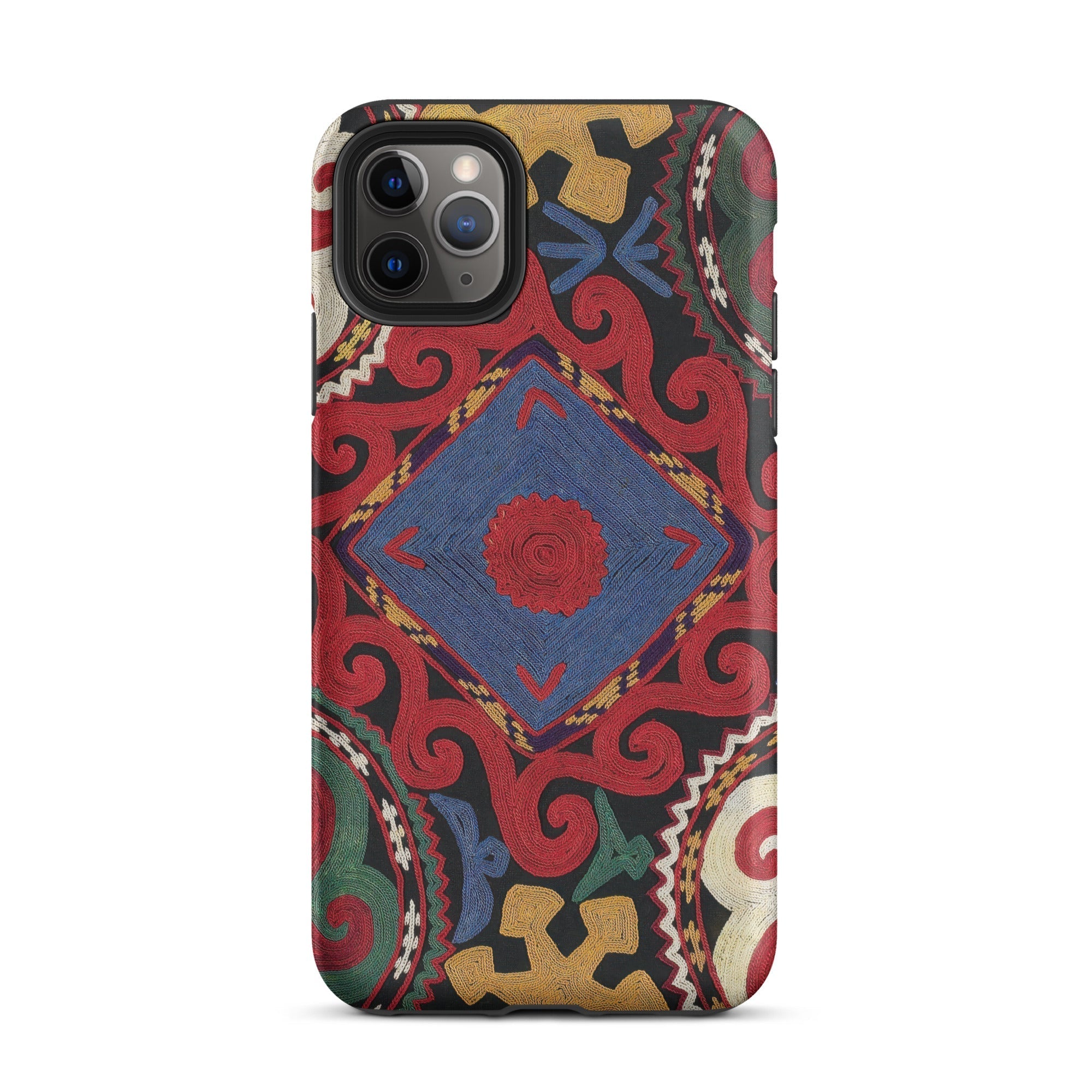 Braided Uzbekistan Textile Art Iphone Case, 11 Pro Max / Matte, Patterned Smartphone Case