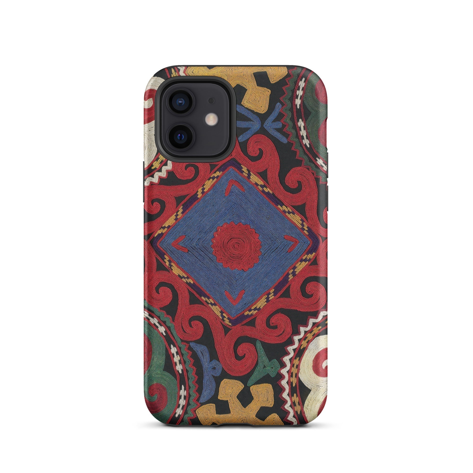 Braided Uzbekistan Textile Art Iphone Case, 12 / Matte, Patterned Phone Case