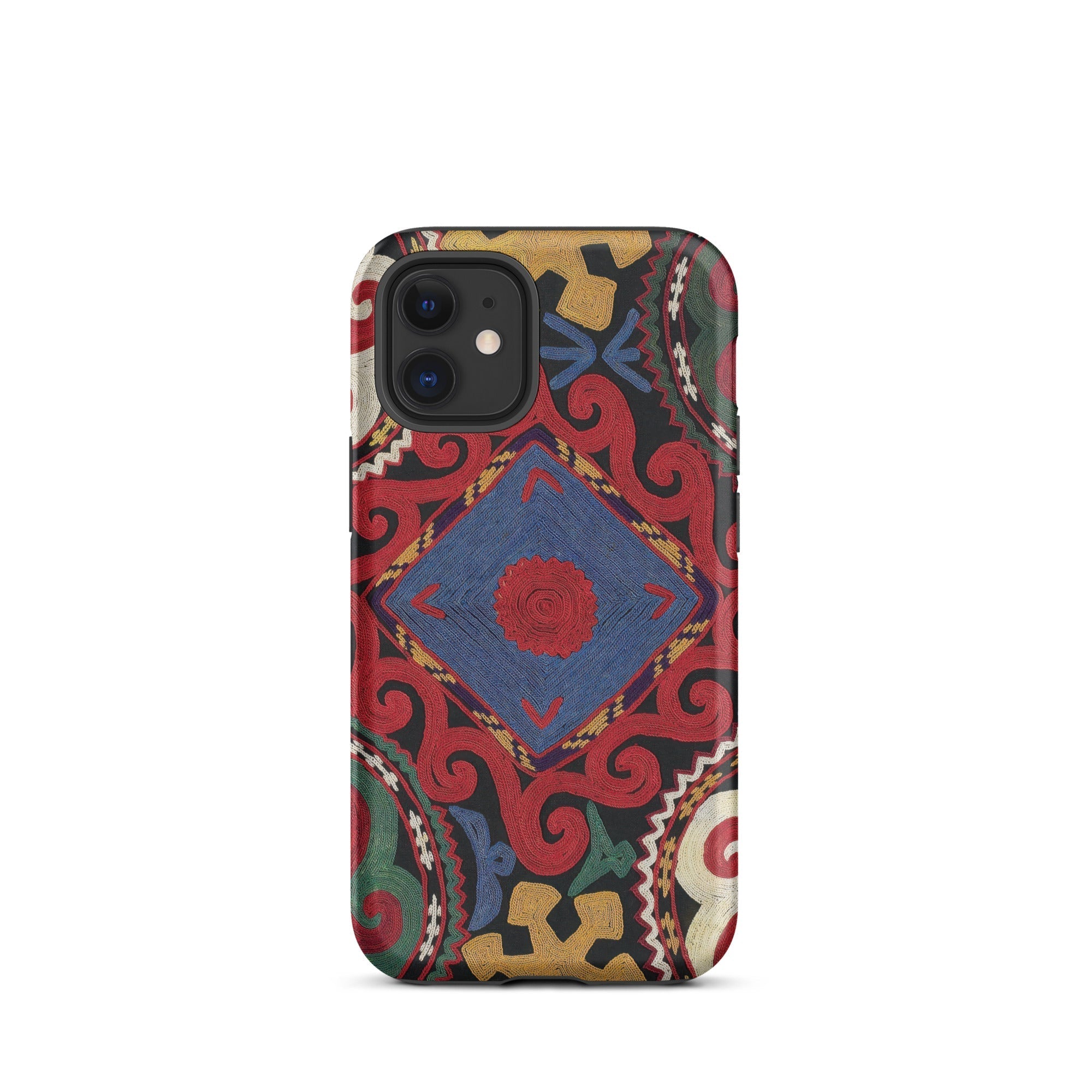 Braided Uzbekistan Textile Art Iphone Case, 12 Mini / Matte, Patterned Iphone Case