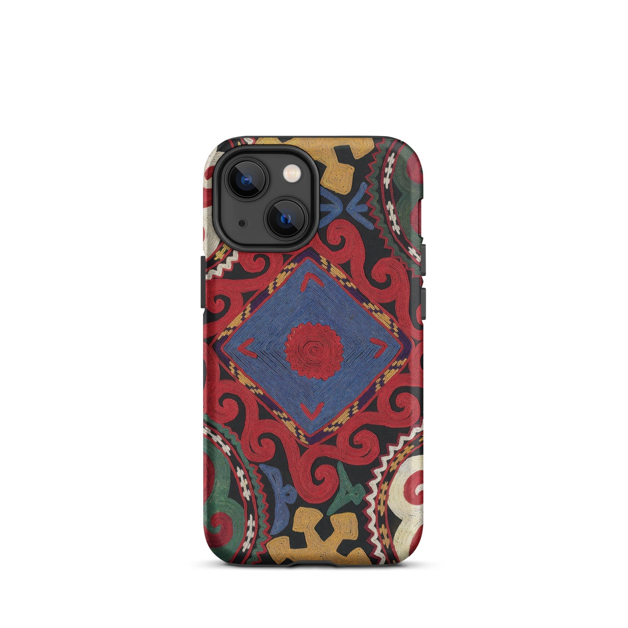 Braided Uzbekistan Textile Art Iphone Case, 13 Mini / Matte, Patterned Phone Case