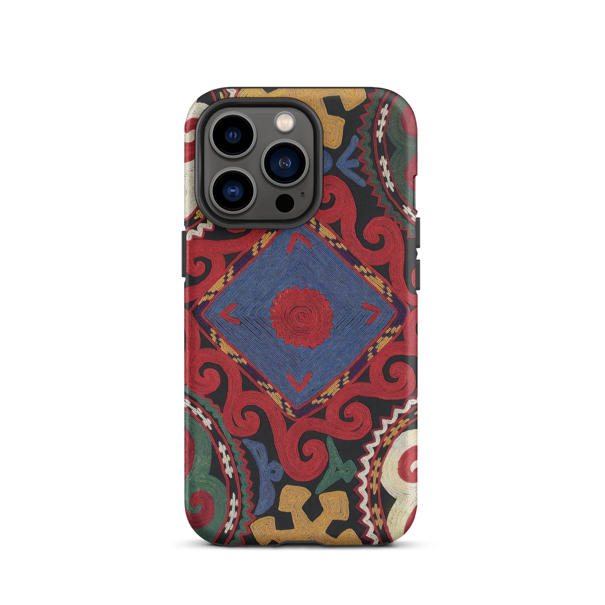 Braided Uzbekistan Textile Art Iphone Case, 13 Pro / Matte, Patterned Smartphone Case