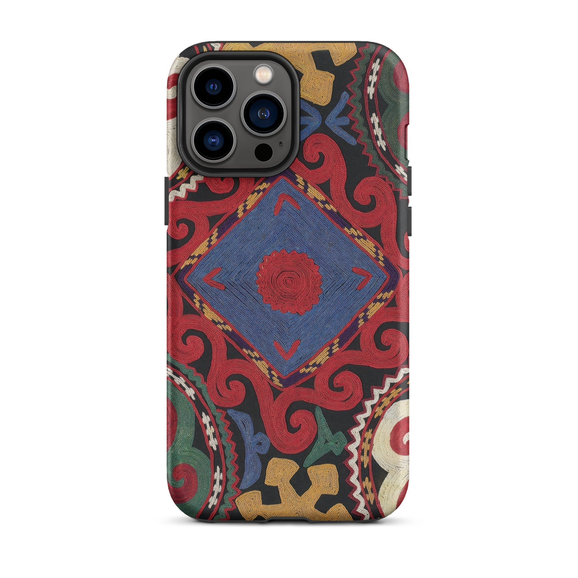 Braided Uzbekistan Textile Art Iphone Case, 13 Pro Max / Matte, Patterned Phone Case