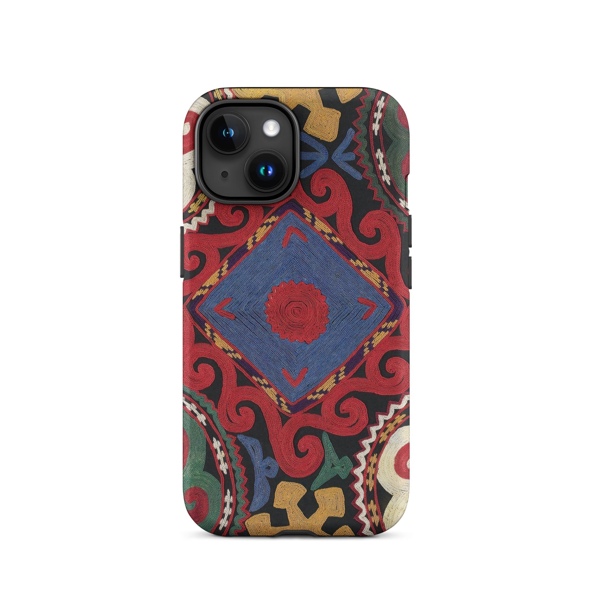 Braided Uzbekistan Textile Art Iphone Case, 15 / Matte, Patterned Phone Case