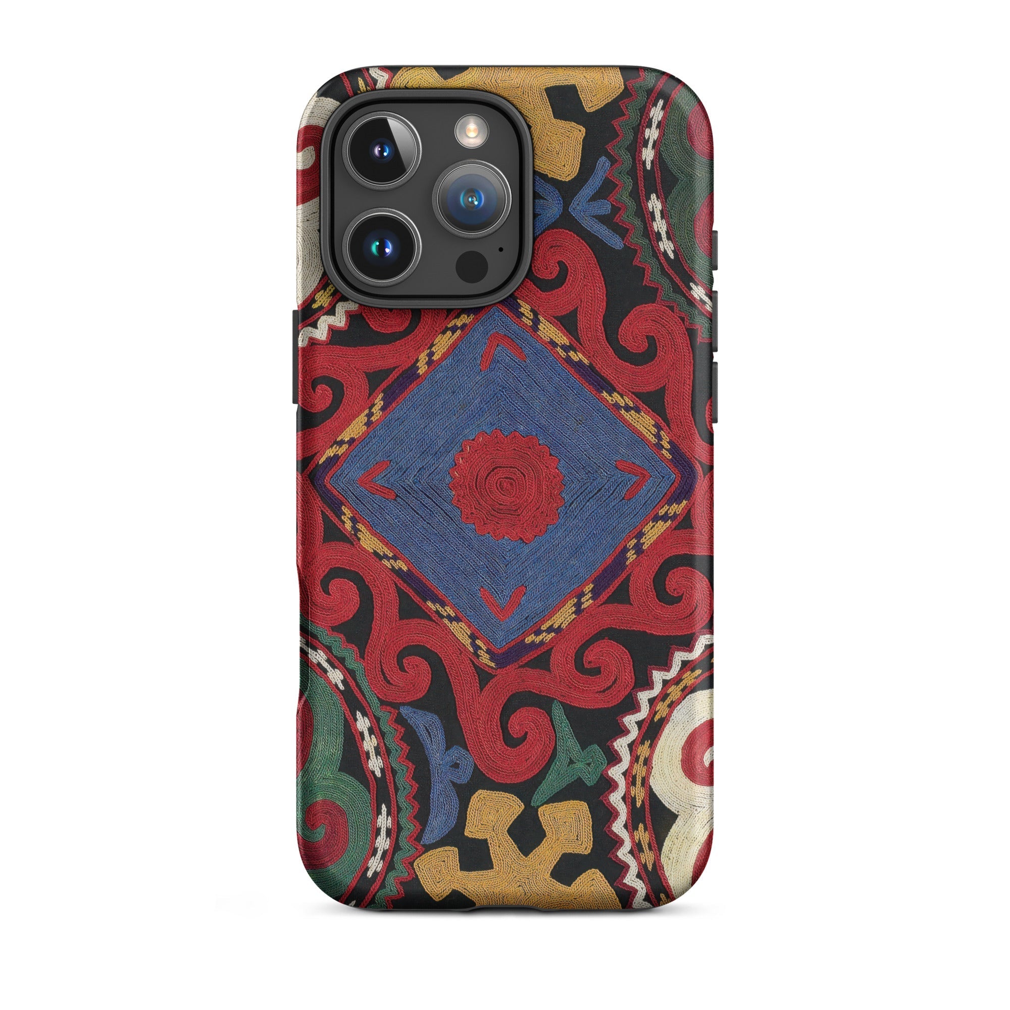 Braided - Uzbekistan Textile Art Iphone Case, 16 Pro Max / Matte, Patterned Iphone Case
