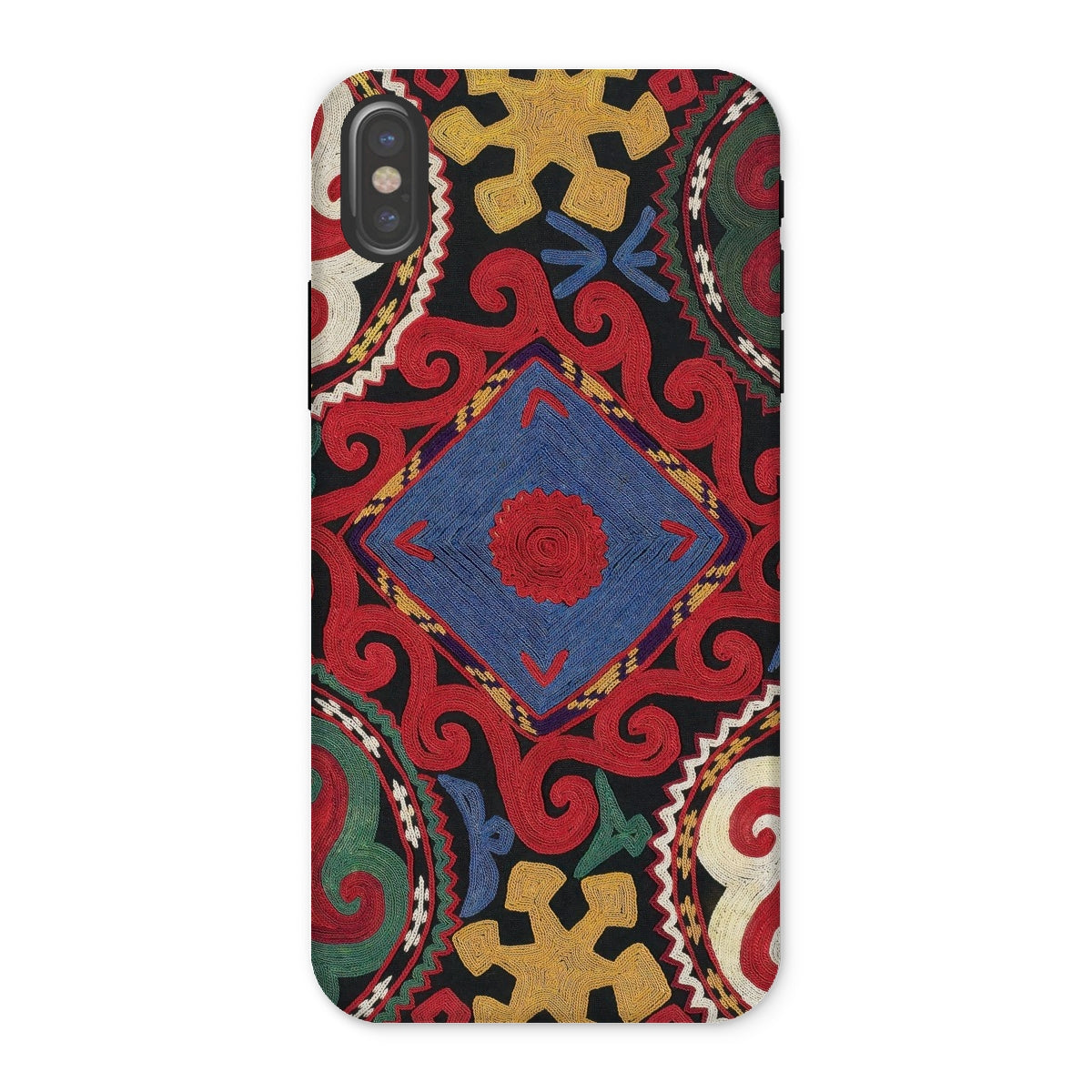 Braided - Uzbekistan Textile Art Iphone Case, x / Matte, Patterned Smartphone Case