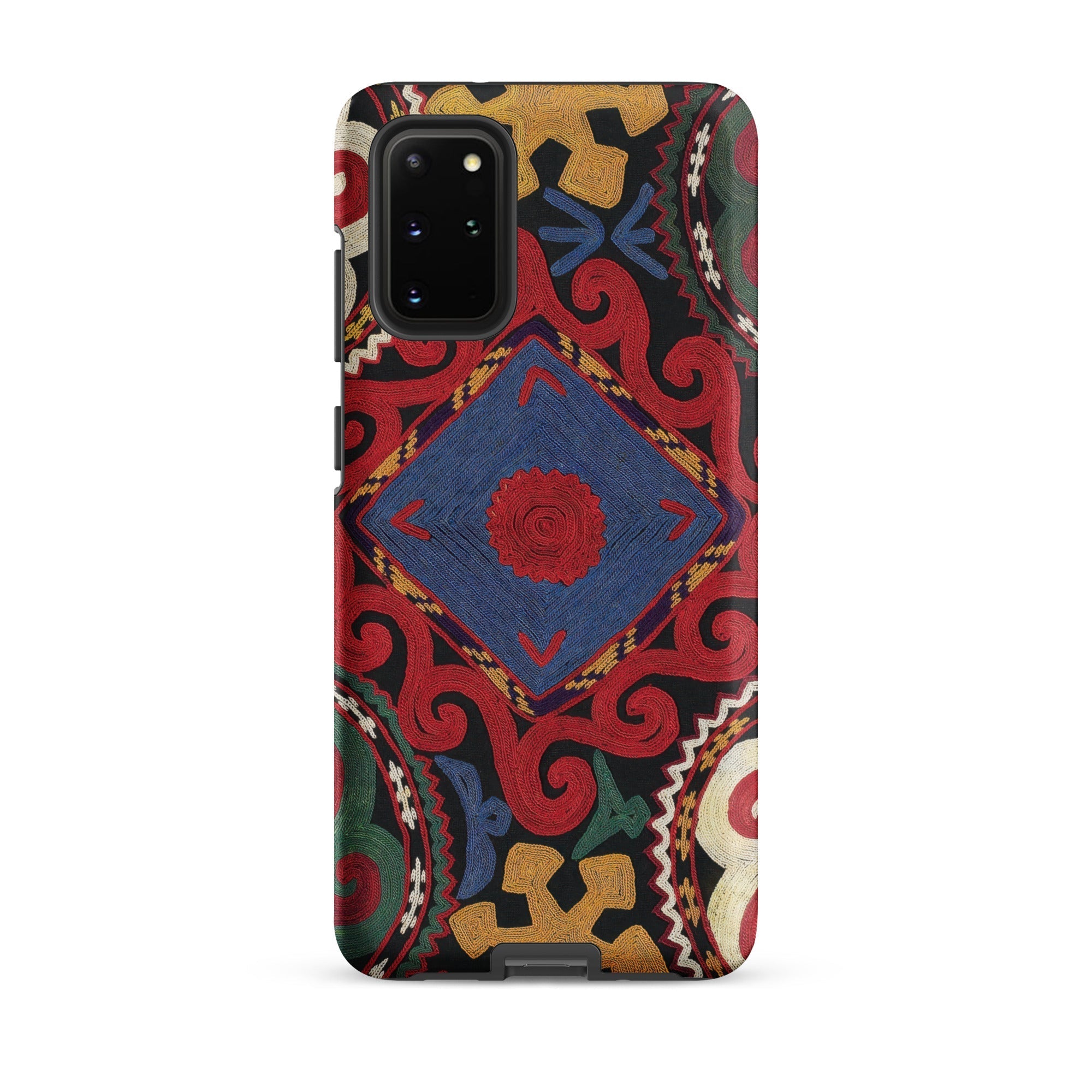 Braided Uzbekistan Textile Art Samsung Case, Galaxy S20 Plus / Matte, Smartphone Decorative Folk Art Style Case