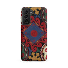 Braided Uzbekistan Textile Art Samsung Case, Galaxy S21 Fe / Matte, Smartphone Case Colorful Abstract Pattern