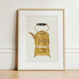 Brass Kettle - Frank M. Keane 1930s Kitchen Art Print / Canvas, 12x16’’ / 31x41cm / Natural Frame / Matboard, Posters Prints & Visual