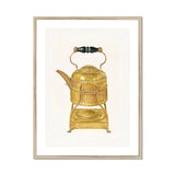 Brass Kettle - Frank M. Keane 1930s Kitchen Art Print, Golden Teapot Ornate Stand