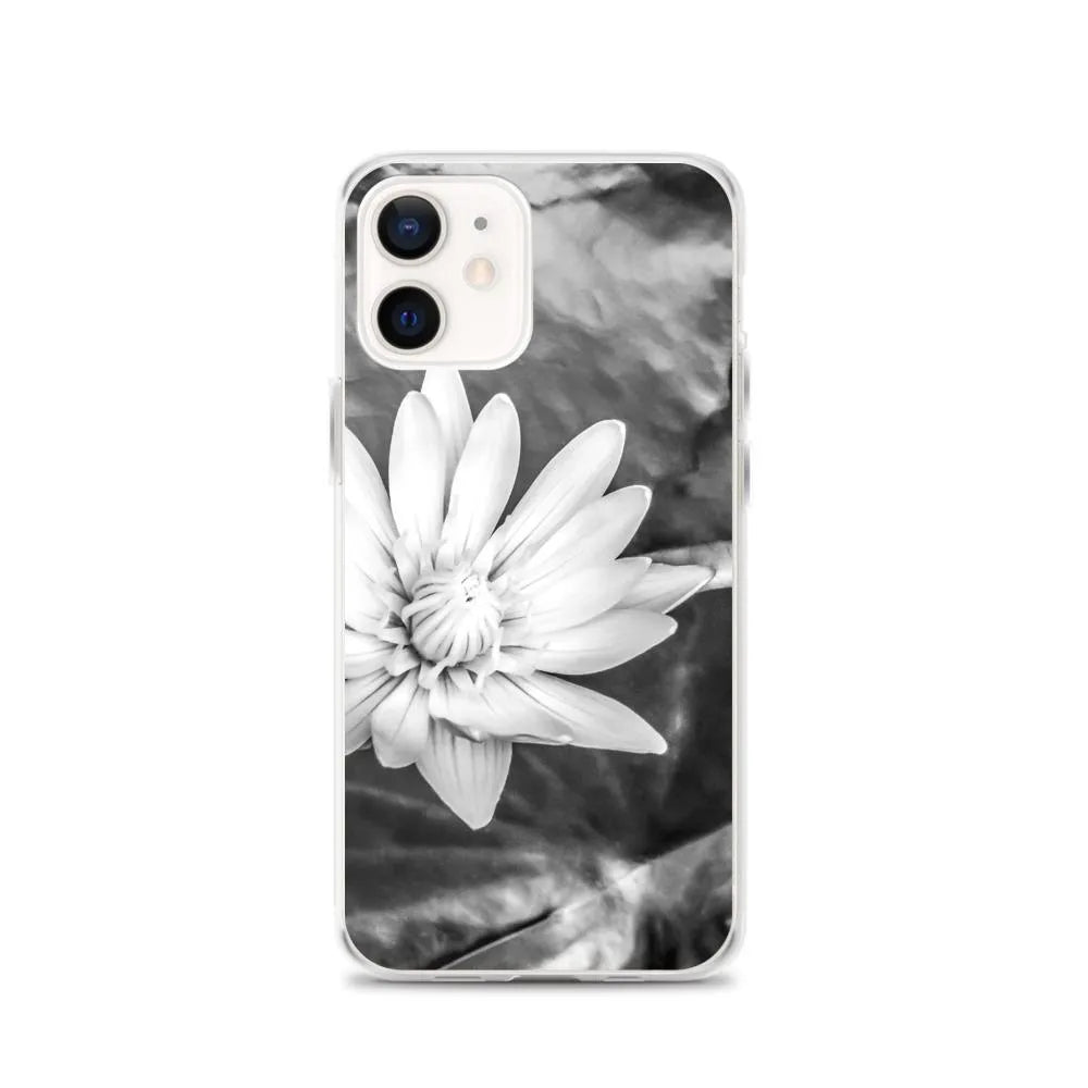 Breakthrough Floral Iphone Case - Black And White - Iphone 12 - Mobile Phone Cases - Aesthetic Art