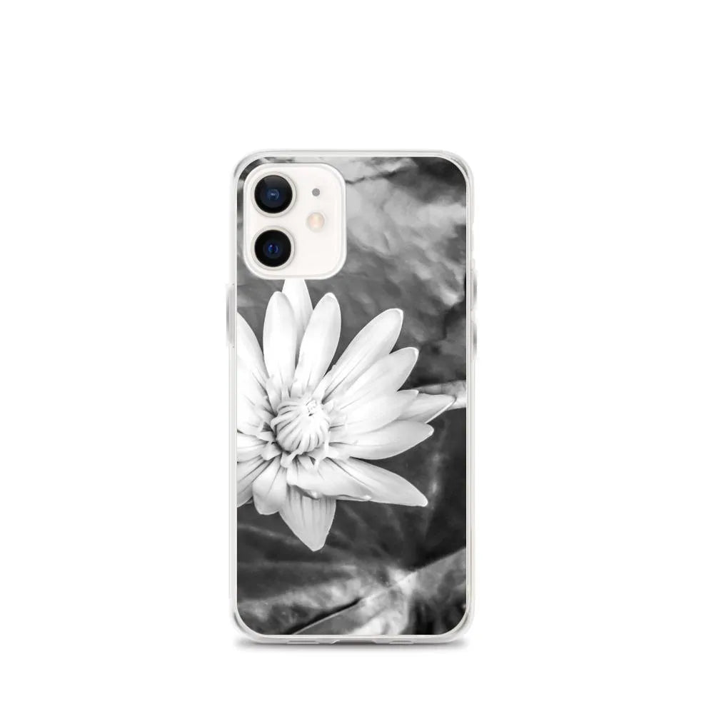 Breakthrough Floral Iphone Case - Black And White - Iphone 12 Mini - Mobile Phone Cases - Aesthetic Art