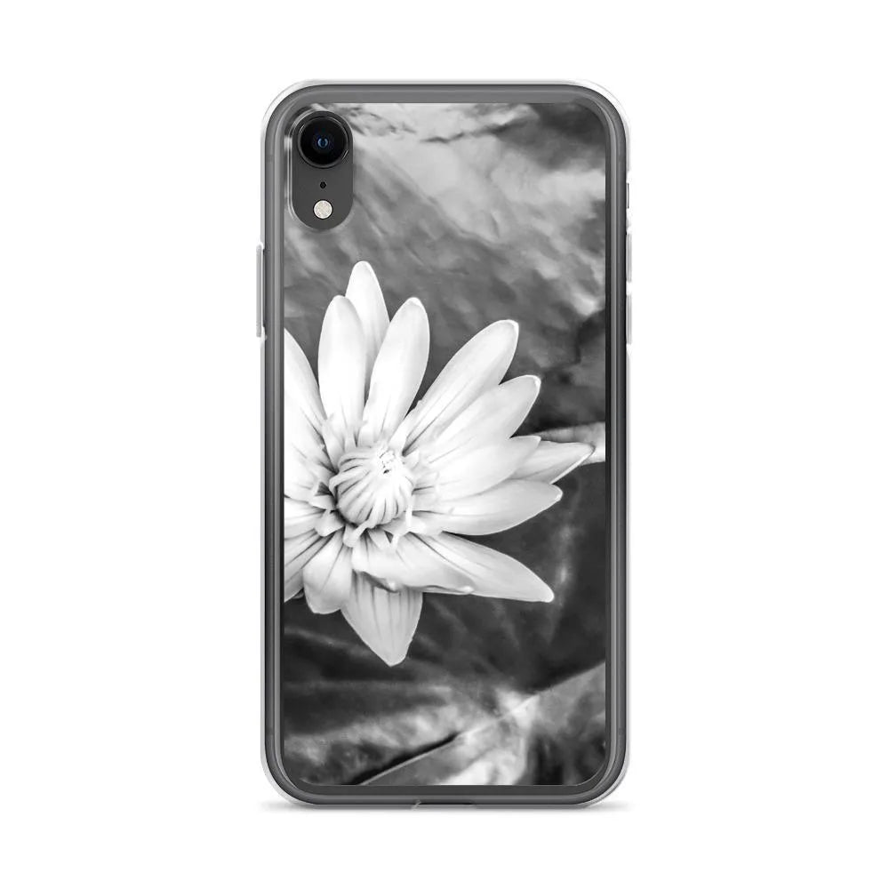Breakthrough Floral Iphone Case - Black And White - Iphone Xr - Mobile Phone Cases - Aesthetic Art