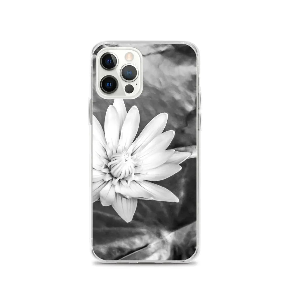 Breakthrough Floral Iphone Case - Black And White - Iphone 12 Pro - Mobile Phone Cases - Aesthetic Art