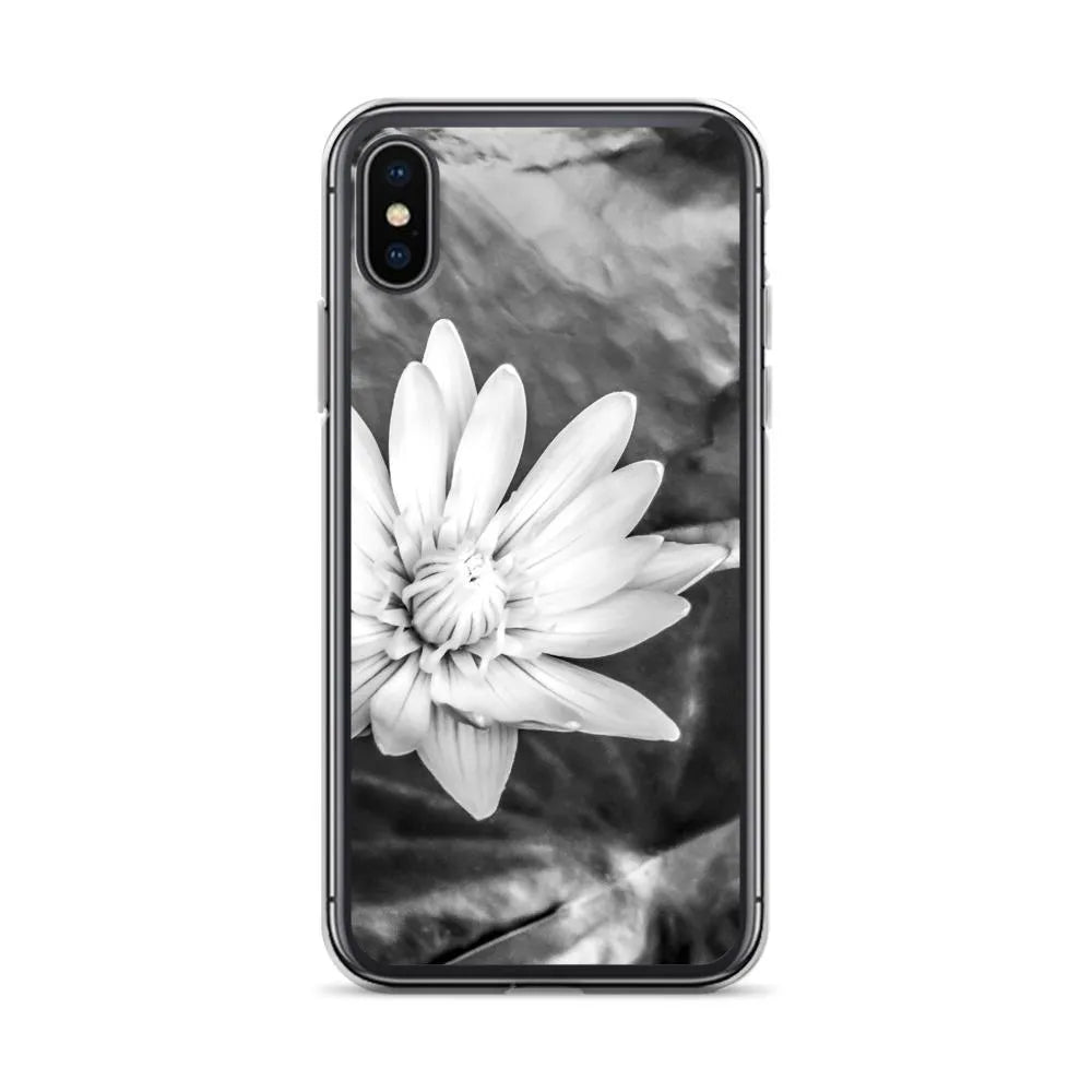 Breakthrough Floral Iphone Case - Black And White - Iphone X/xs - Mobile Phone Cases - Aesthetic Art