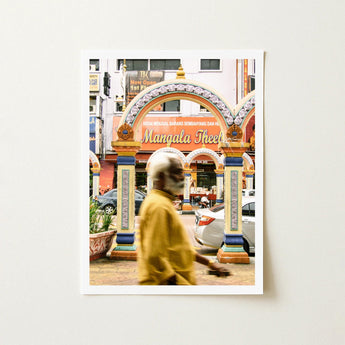 Brickfields - Kuala Lumpur Street Photography Art Print / Canvas Framed Photograph Vibrant Ornate Archway Intricate Patterns Sign,