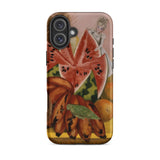 The Bride Frightened at Seeing Life Opened - Frida Kahlo Iphone Case, 16 Plus / Matte, Smartphone Case Life Painting Sliced Watermelon