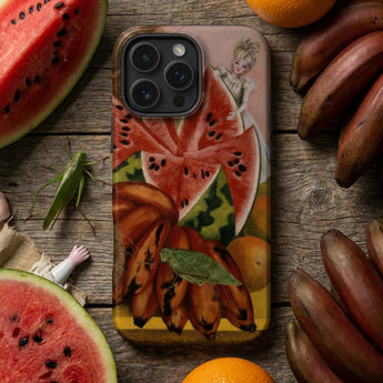 The Bride Frightened at Seeing Life Opened - Frida Kahlo Phone Case Vibrant Illustrated Phone Case Whimsical Design Watermelon Slices Frida