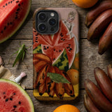 The Bride Frightened at Seeing Life Opened - Frida Kahlo Phone Case Vibrant Illustrated Phone Case Whimsical Design Watermelon Slices Frida