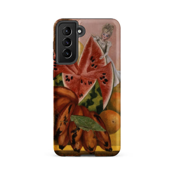 The Bride Frightened at Seeing Life Opened - Frida Kahlo Samsung Case, Galaxy S21 Fe / Matte, Phone Case Vibrant Life Painting Sliced