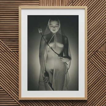 The Bride - Max Dupain kunstprint / Canvas, 20x30’’ / 51x76cm / Naturel frame / Passe-partout, Posterprints & visuele kunstwerken, Toby Leon