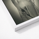 White Framed Black Photograph Person Textured Sheer Garment Wide-mesh Fishing Net, Drapes, Open Lattice Pressing, Shadow-diamonds, Studio