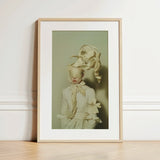 Bright Side - Surreal High Fashion Art Print / Canvas Framed Art Print Figure Off-white Ruffled Garment Fabric Surreal High Fashion,