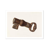 Bronze Key Bank - William O. Fletcher 1930s Art Print, Antique Brass Bronze Skeleton Key Ornate