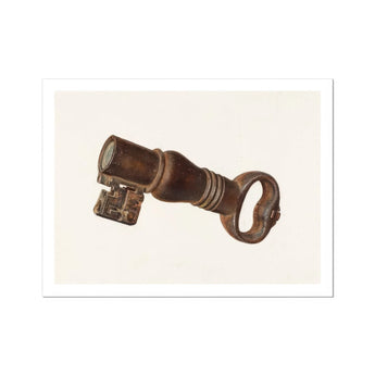 Bronze Key Bank - William O. Fletcher 1930s Art Print, Antique Brass Bronze Skeleton Key Ornate