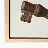 Bronze Key Bank - William O. Fletcher 1930s Art Print / Canvas Antique Brass Telescope Intricate Engraved Worn Patina-finished Surface