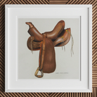 Leather Saddle - Harry Mann Waddell Equestrian Art Print Posters Prints & Visual Artwork