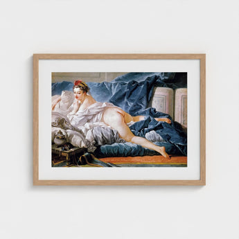 Brunette Odalisque - Francois Boucher Nude Art Print / Canvas François Boucher’s, 18th-century Rococo Masterpiece, Prints