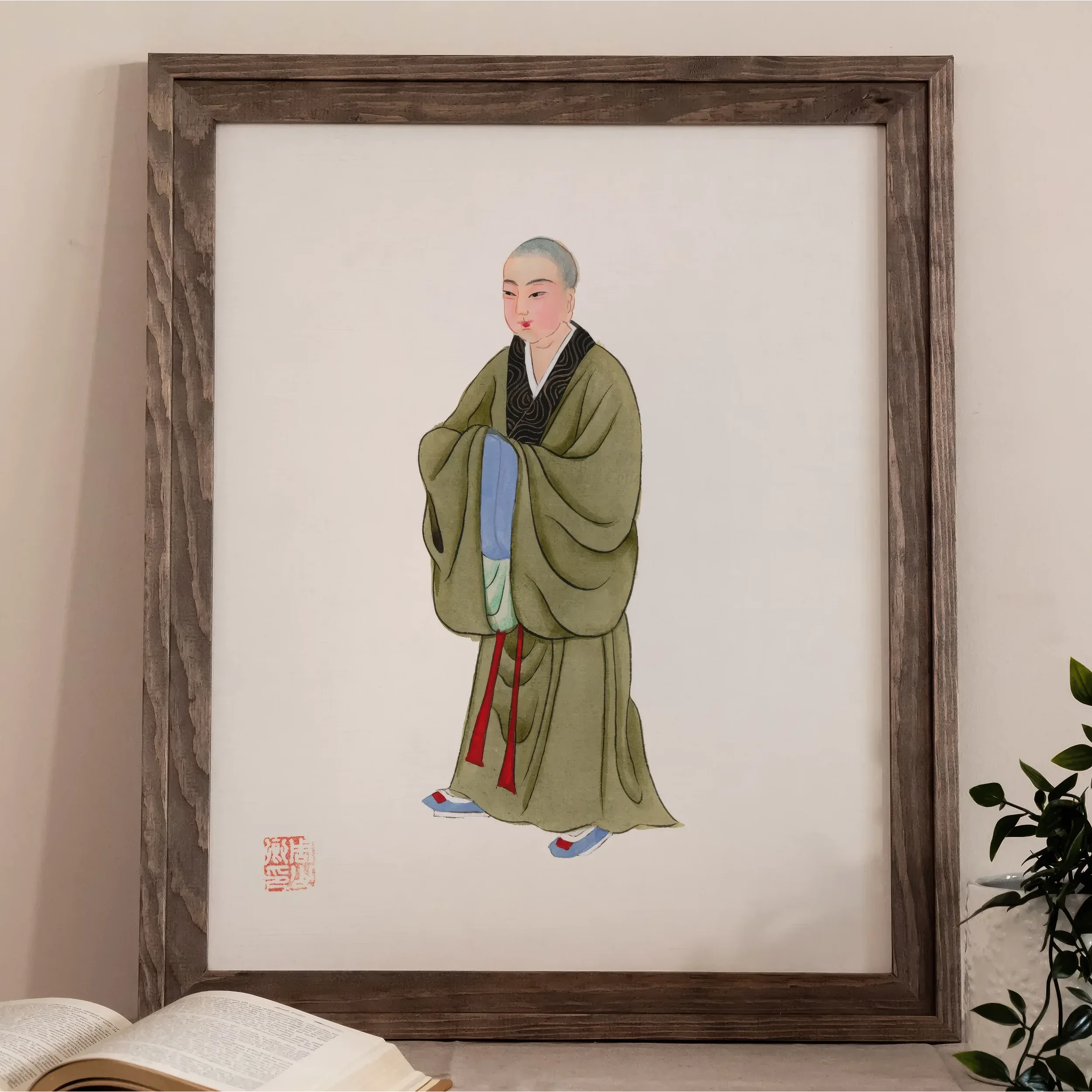 Buddhist Monk - Qing Dynasty Clothing Art Print 11’’x14’’ / Unframed Posters Prints & Visual Artwork