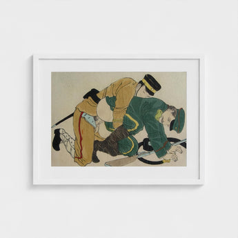 Buggering the Russian Art Print / Canvas Fevered Height, Russo-japanese War, Shunga Turns Prints