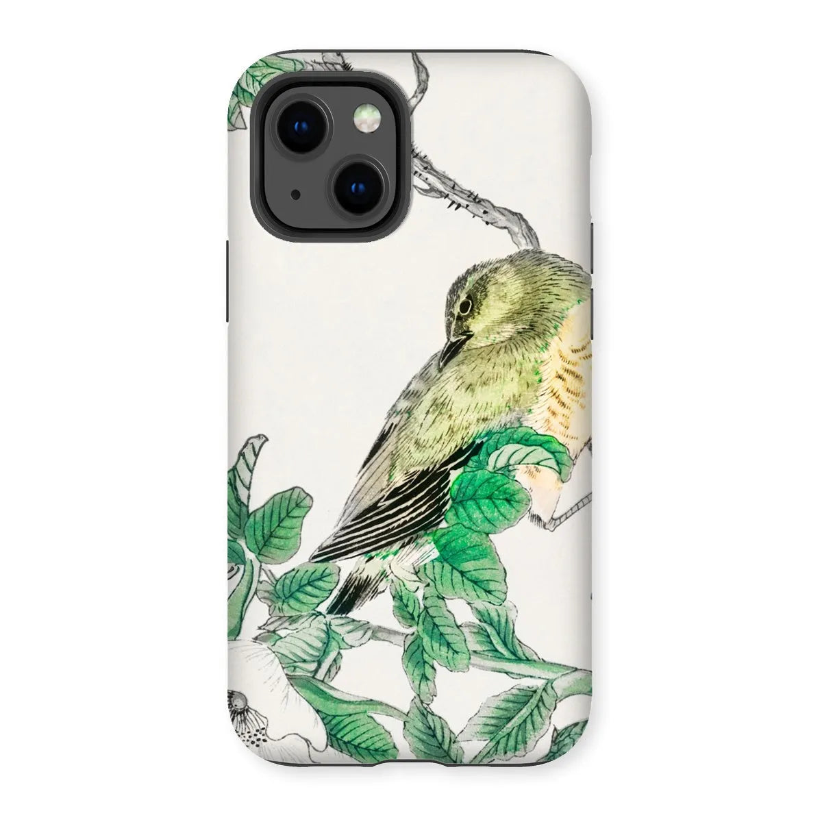 Bulbul And Rugosa Aesthetic Bird Art Phone Case - Numata Kashu - Iphone 13 / Matte - Mobile Phone Cases - Aesthetic Art