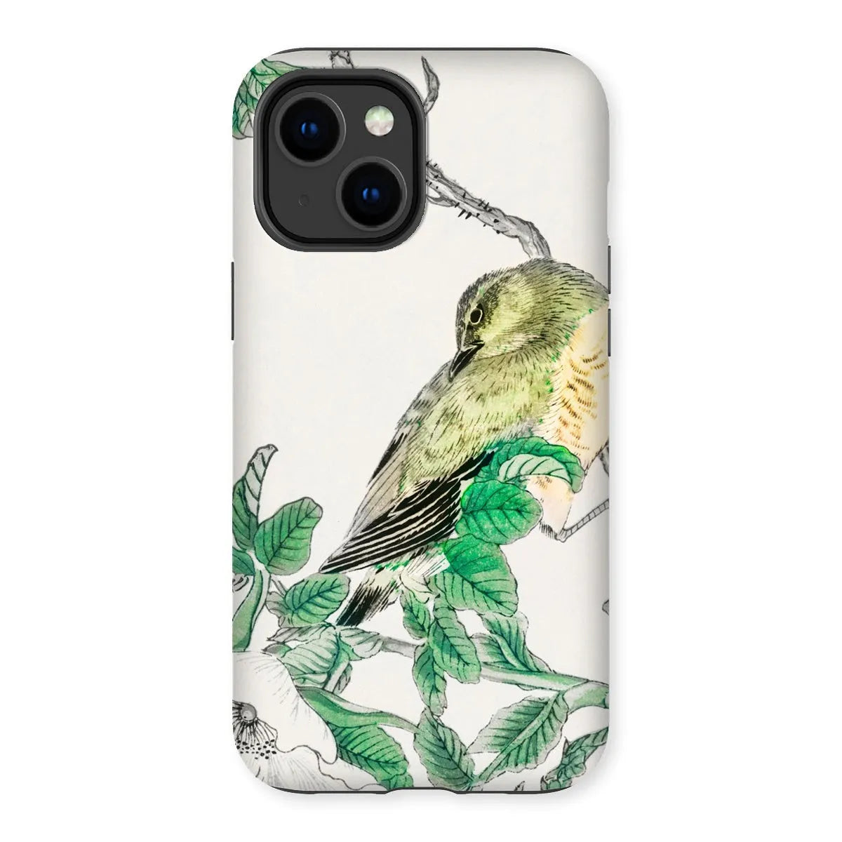 Bulbul And Rugosa Aesthetic Bird Art Phone Case - Numata Kashu - Iphone 14 Plus / Matte - Mobile Phone Cases