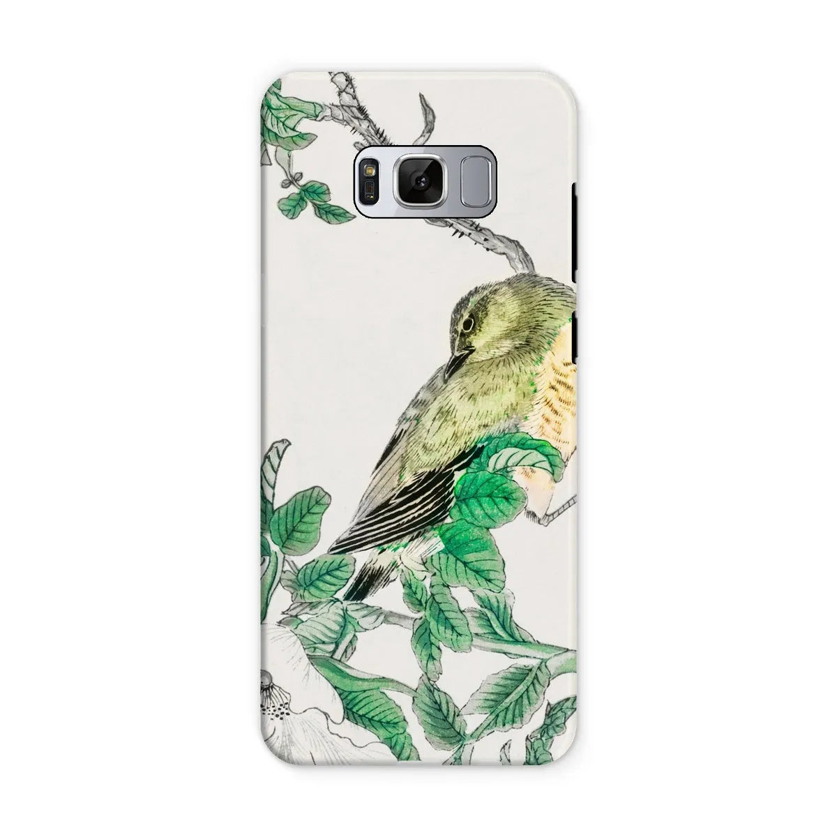 Bulbul And Rugosa Aesthetic Bird Art Phone Case - Numata Kashu - Samsung Galaxy S8 / Matte - Mobile Phone Cases