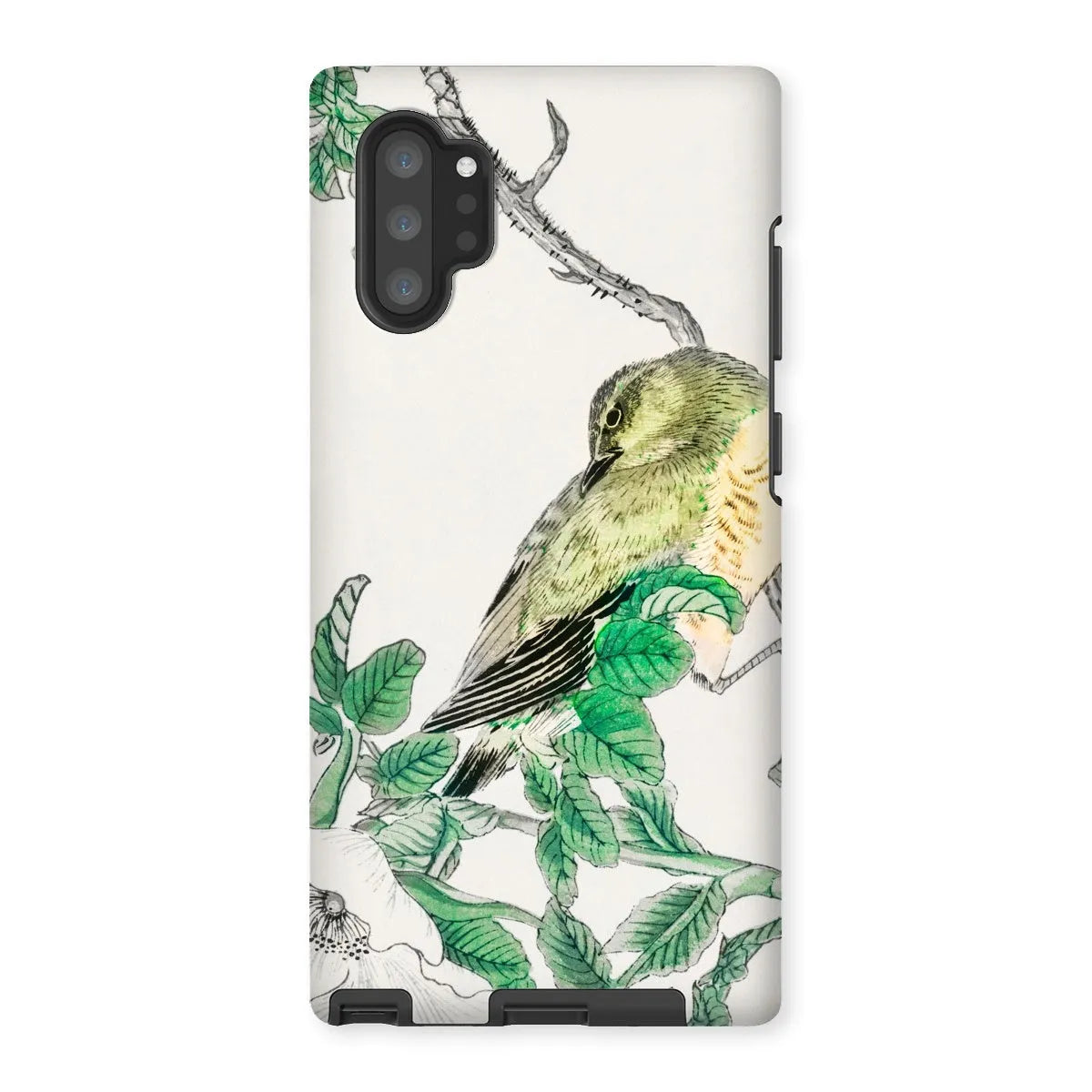 Bulbul And Rugosa Aesthetic Bird Art Phone Case - Numata Kashu - Samsung Galaxy Note 10p / Matte - Mobile Phone Cases