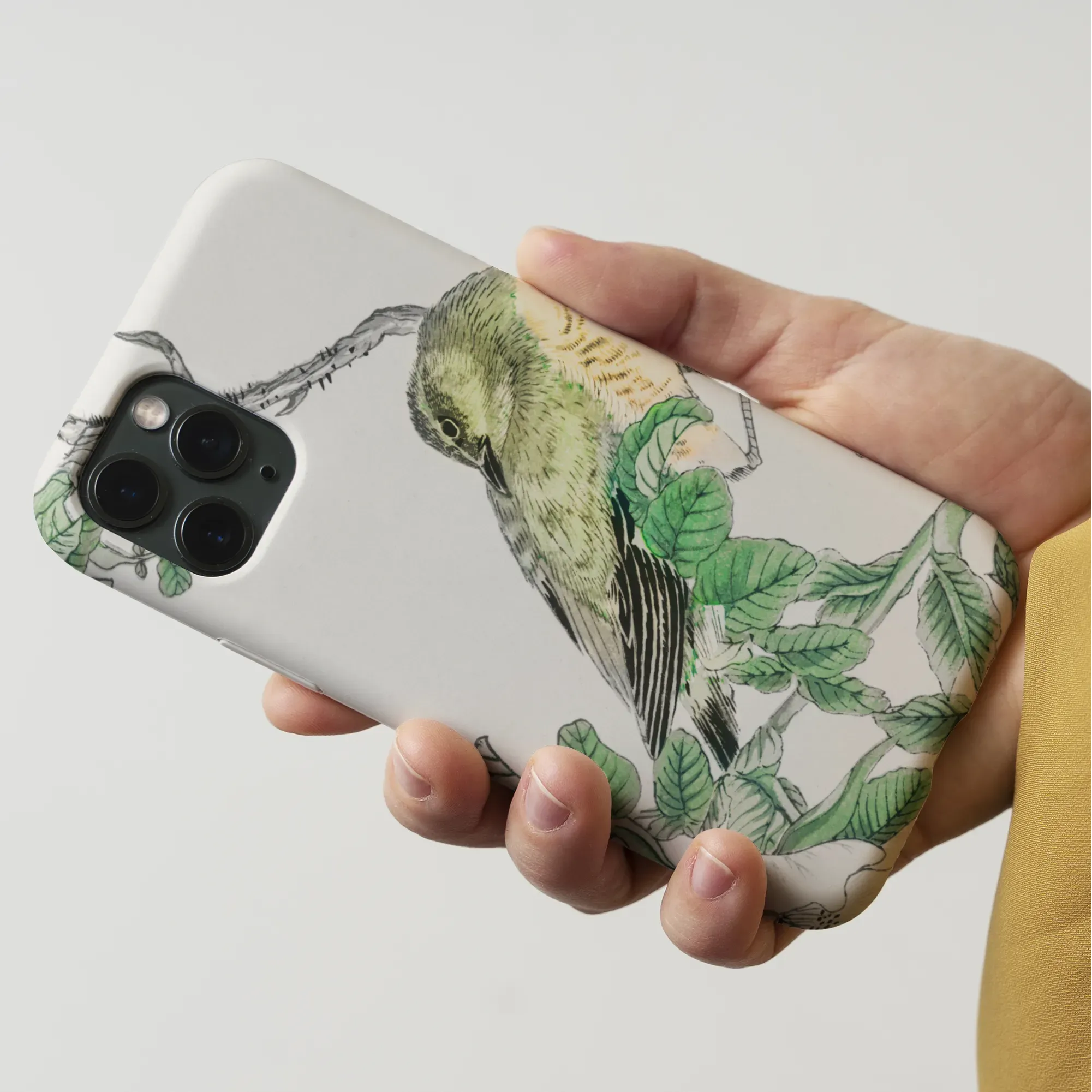 Bulbul And Rugosa Aesthetic Bird Art Phone Case - Numata Kashu - Mobile Phone Cases - Aesthetic Art