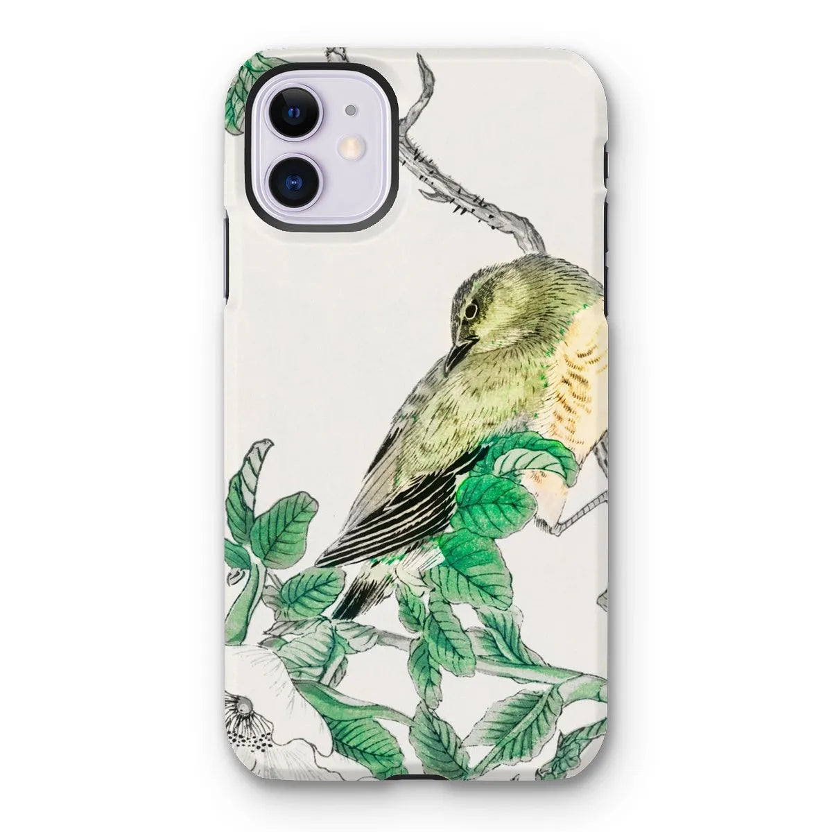 Bulbul And Rugosa Aesthetic Bird Art Phone Case - Numata Kashu - Iphone 11 / Matte - Mobile Phone Cases - Aesthetic Art