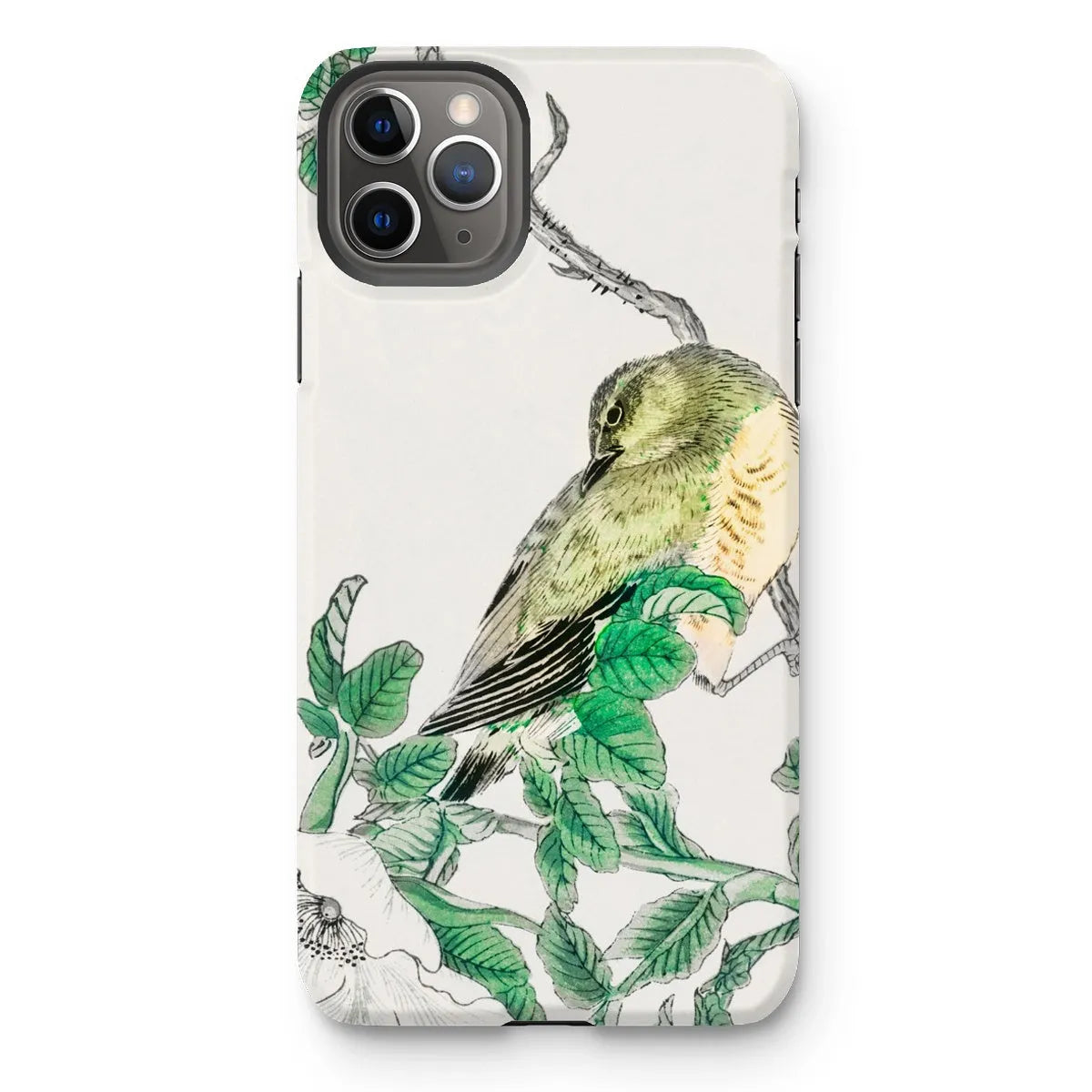 Bulbul And Rugosa Aesthetic Bird Art Phone Case - Numata Kashu - Iphone 11 Pro Max / Matte - Mobile Phone Cases