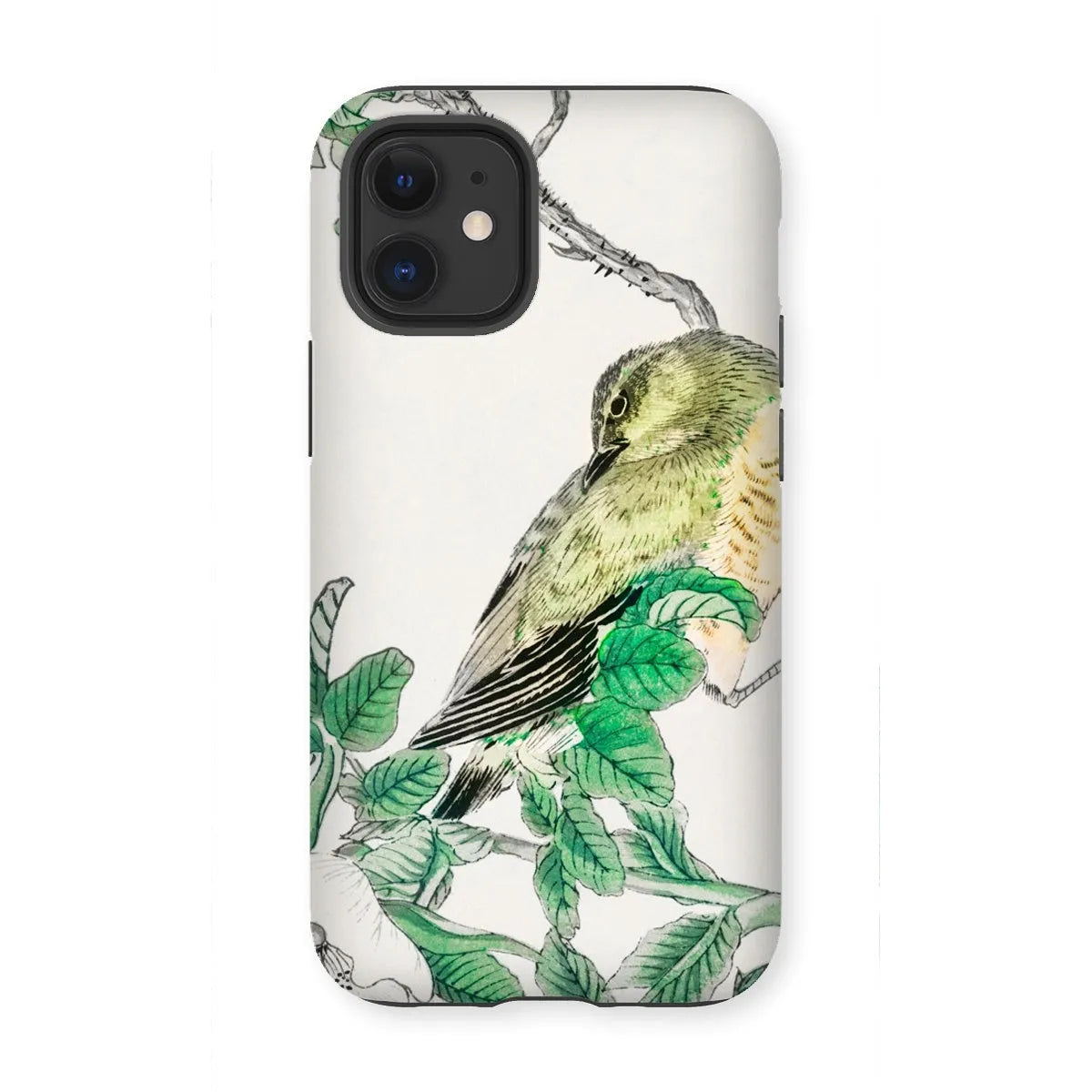 Bulbul And Rugosa Aesthetic Bird Art Phone Case - Numata Kashu - Iphone 12 Mini / Matte - Mobile Phone Cases