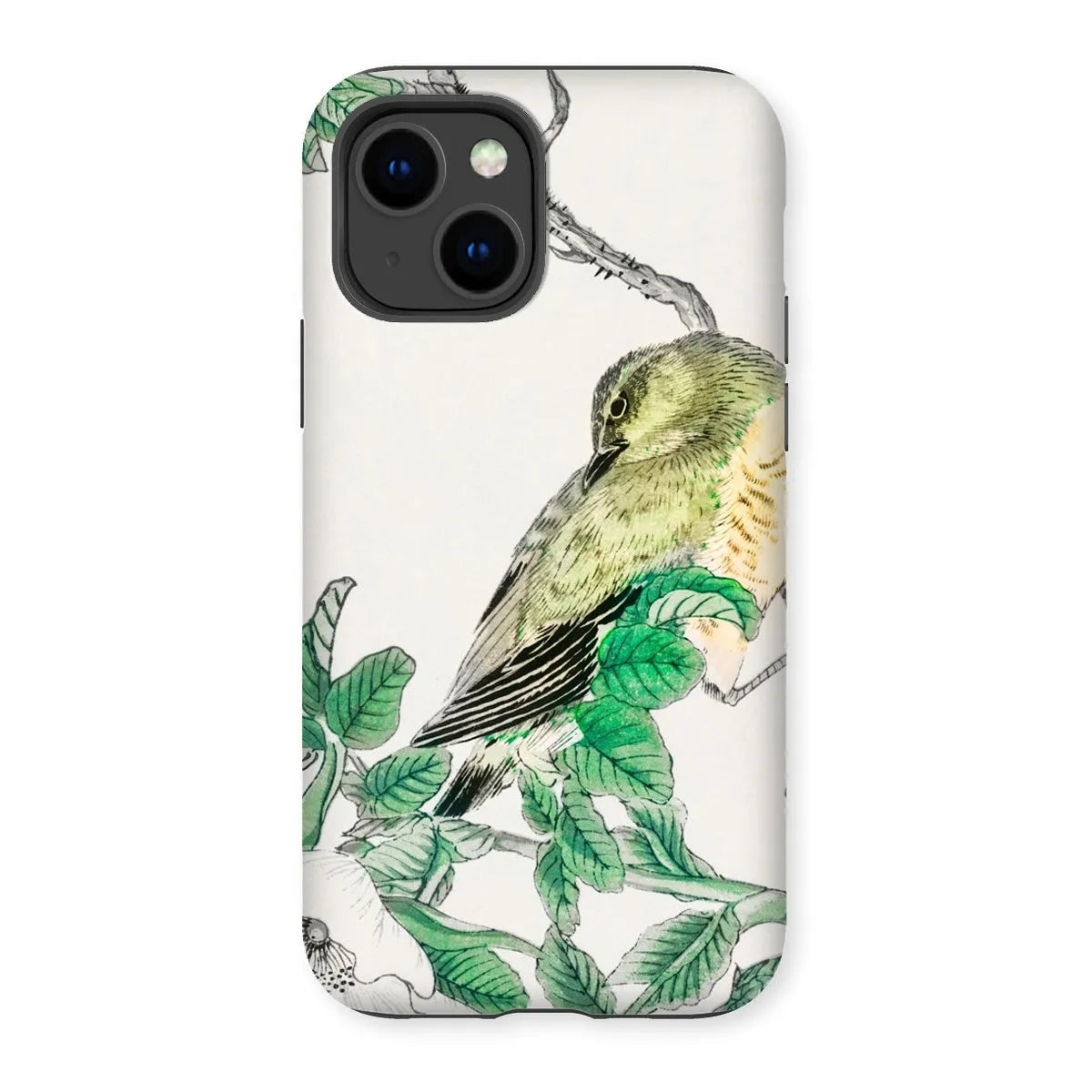 Bulbul And Rugosa Aesthetic Bird Art Phone Case - Numata Kashu - Iphone 14 / Matte - Mobile Phone Cases - Aesthetic Art
