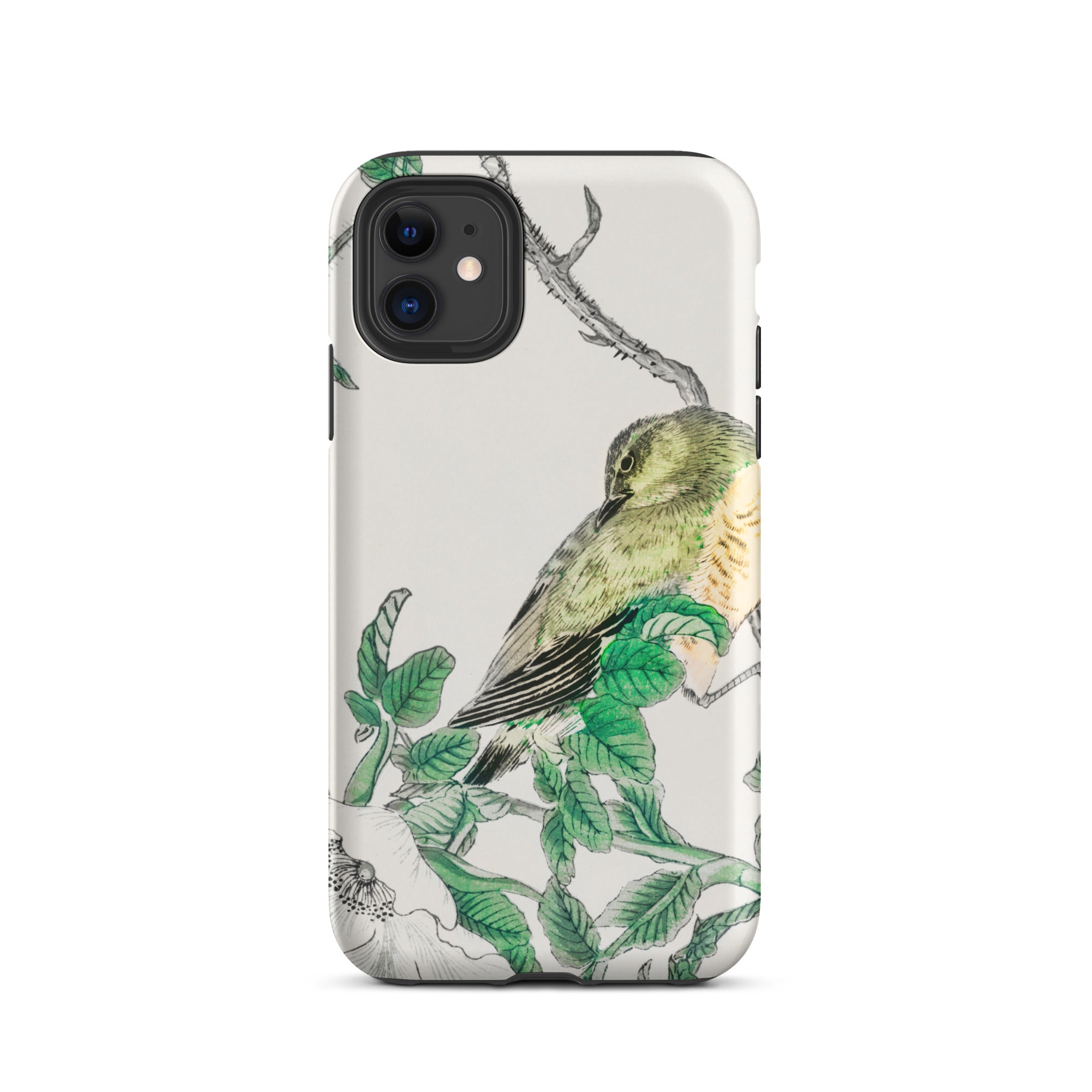 Bulbul and Rugosa - Numata Kashu Shūchō Gafu Iphone Case, 11 / Tough Phone, Bird-themed Phone Case